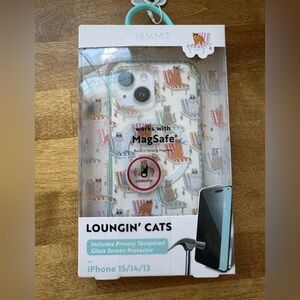 MVMT White iPhone Case with Cat Design